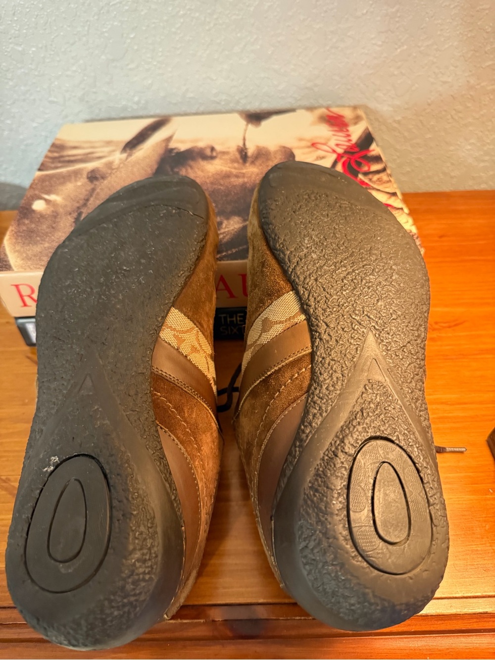 Coach Men's Signature Canvas & Suede Sneakers in Brown - Picture 6 of 7